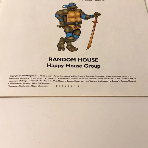 Vintage 1990 TMNT A Fishy Adventure  Teenage Mutant Ninja Turtles Storybook - Picture 5 of 14